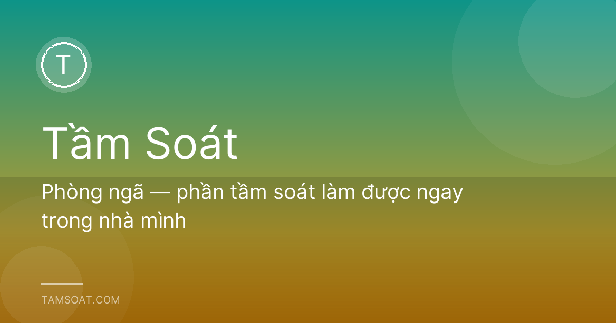 Phòng ngã — phần tầm soát làm được ngay trong nhà mình